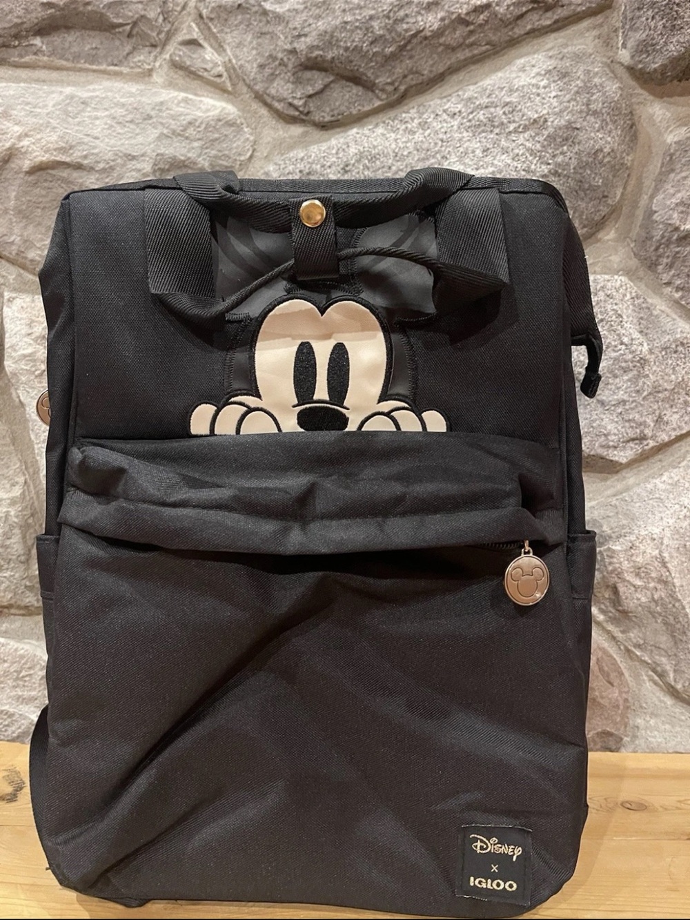 Igloo Black Disney Mickey Peeking Backpack